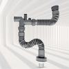 Flexibles Spülbeckenablaufrohr mit Adapter Ausziehbares Rohr-Ablaufrohr für Spülbeckenablauf & Müllentsorgung