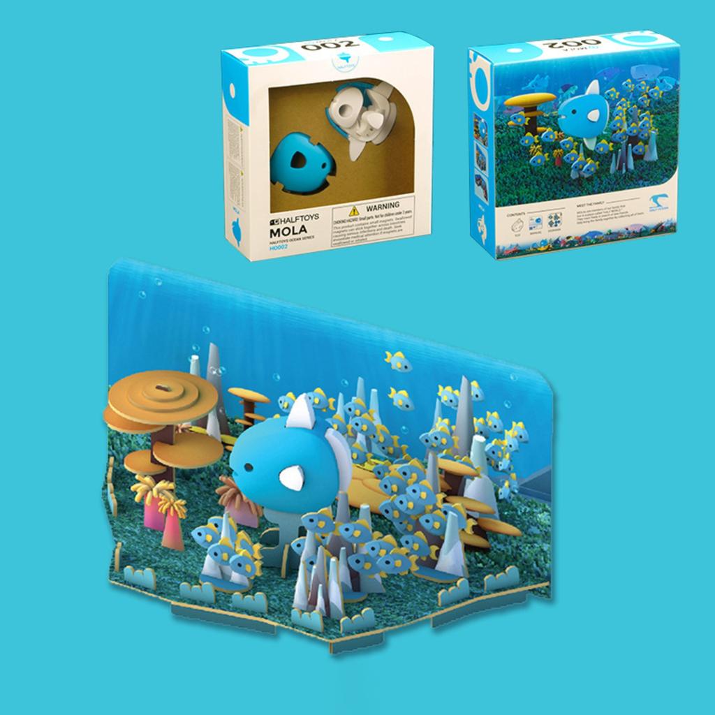Sea Series Children's Educational, Brain-stimulating, Hands-, Magnetic Assembly Building Block Toy Model