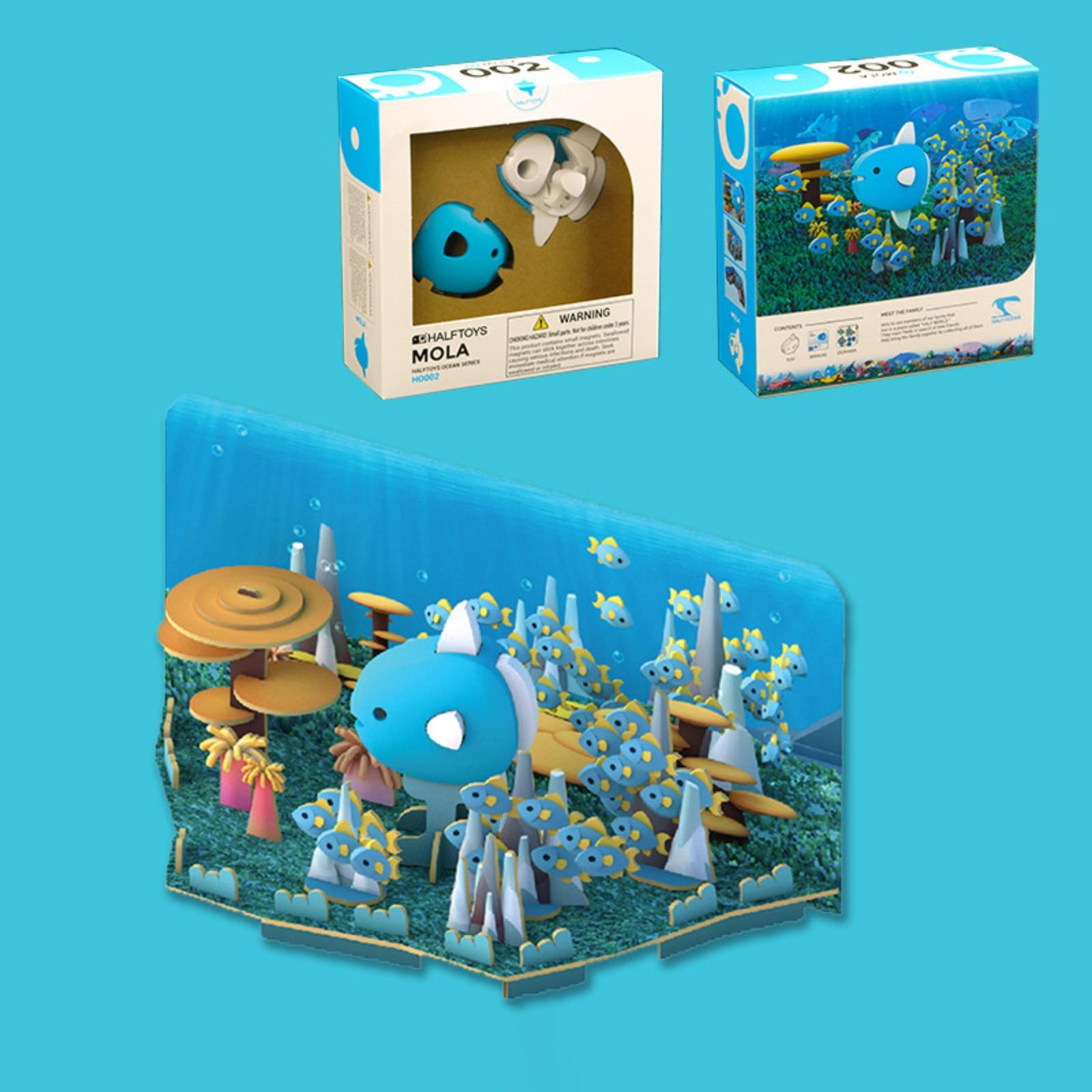 

Sea Series Children s Educational, Brain-stimulating, Hands-, Magnetic Assembly Building Block Toy Model One Size