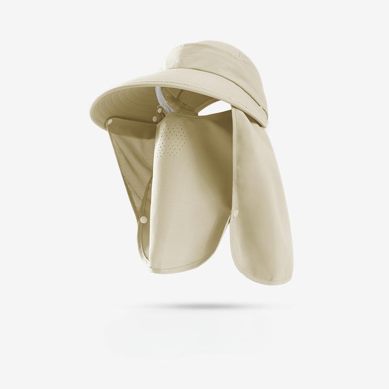 Outdoor Angelhut Damen Herren Große Krempe UV-Schutz Atmungsaktiv Schnelltrocknend Winddicht Gesichtsmaske Vollgesicht Nackenschutz Strandhut