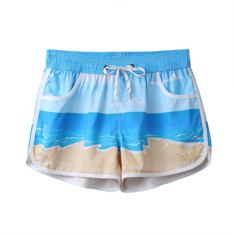 

Beach Pants Men S Loose Large Size Flat Corner Five-Point Shorts Quick-Drying Couple Seaside Vacation Shorts Beach Pants Large Pants XL