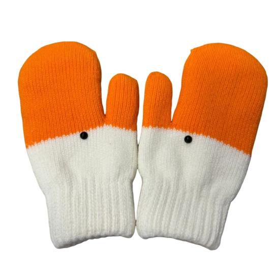 

Зимние варежки-гуси, забавные гусиные теплые вязаные перчатки на флисовой подкладке, милые термо-варежки, подарок для женщины, девушки, ее жёлтый