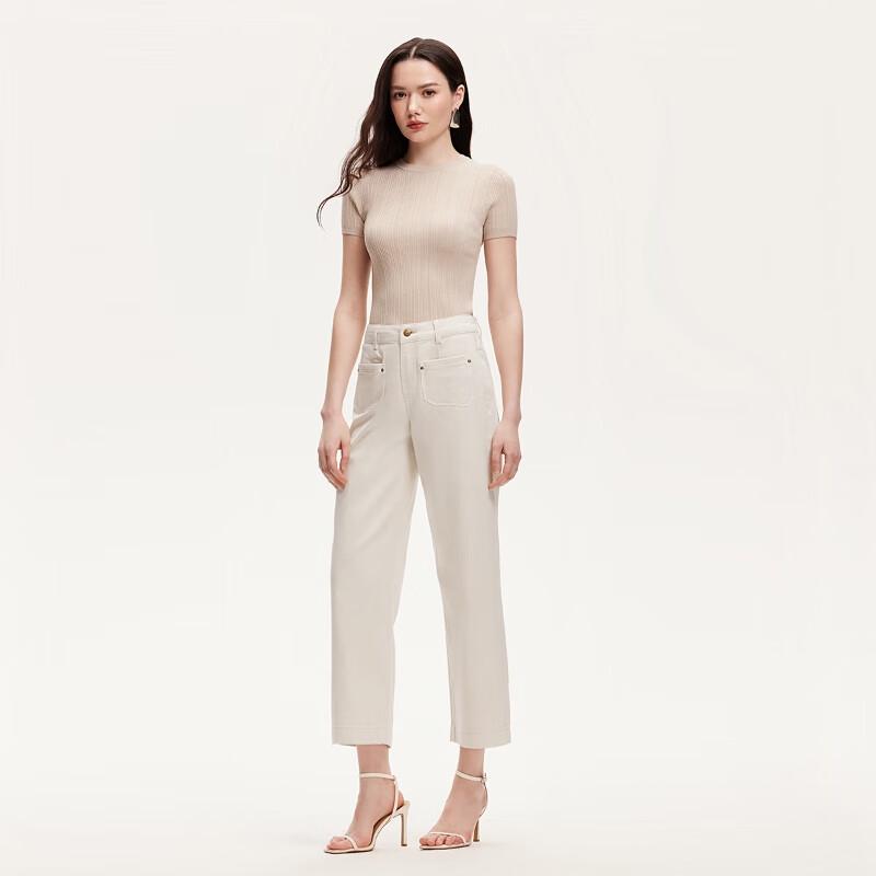 

VEROMODA Women s High-Waist Straight Leg Capri Jeans M