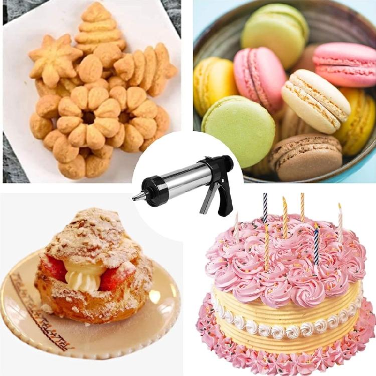 Cookie Cutter Mold Press Icing Kits DIY Pastry Extruders Nozzles for Cream
