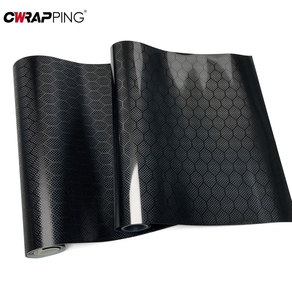 Automobile Styling Sticker Black Gloss Forging Film Waterproof Carbon Fiber Color Change Self-adhesive Decorative Accessories
