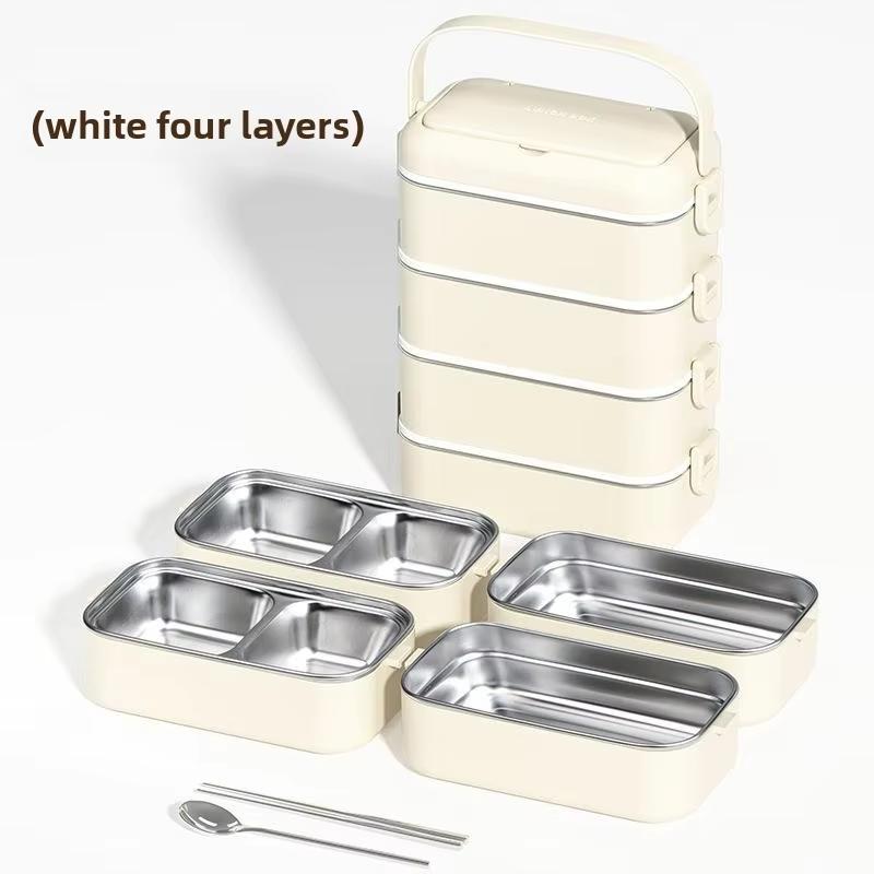 Large Capacity 304Stainless Steel Multi-layer Lunch Box-Microwave-Safe,Leakproof Bento Box with Multi-Compartment,Food Container