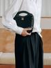 Laengsseon Ls Pintuck Wide Long Slacks_Bk