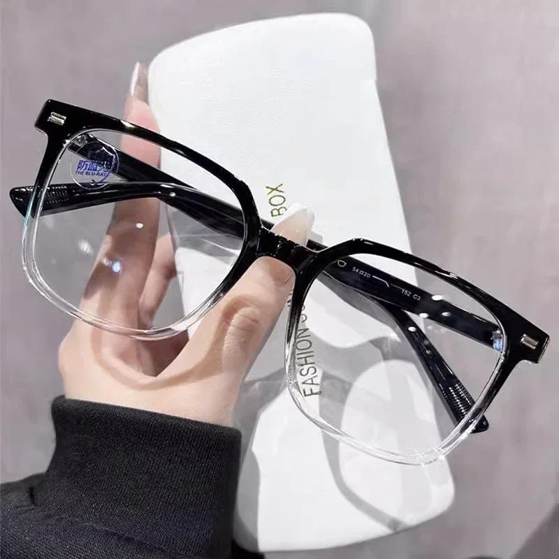 Fashion Transparent Computer Glasses Frame Women Men Anti Blue Light Square Eyewear Blocking Glasses Optical Spectacle Eyeglass