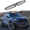 Carbon Fiber Honeycomb Front Bumper Fog Lamp Cover Trim For Ford F150 2017-