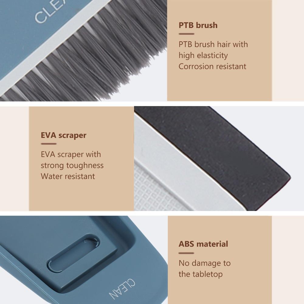 Navy Blue Mini Dustpan Brush Set 2 Types Of Brush Heads Small Dust Pan For Kitchens