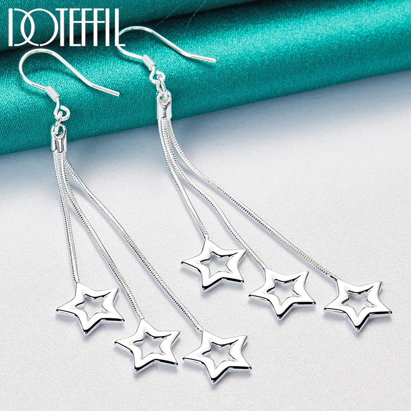925 Sterling Silver Star Shaped Pendant Fashion Jewelry