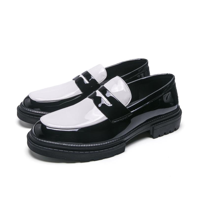 Men s Thick-Soled Casual Leather Slip-On Loafers – Trendy Large Size Driving Shoes 45