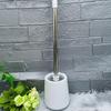2-in-1 Wall-Mounted Toilet Brush Set with Base - Long Handle for No Dead Corners