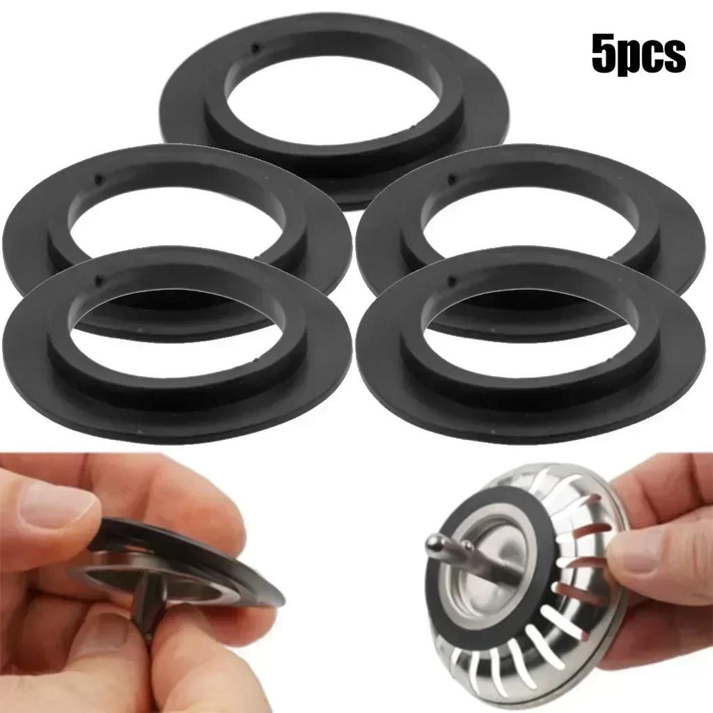 5pcs Sink Strainer Gaskets Rubber Seal Washer For Franke Basket Strainer Plug  For 78 79 80 82 83mm  Bathroom Kitchen Tools