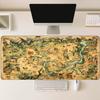 Vintage Fantasy World Map Mountain River Large Gaming Mouse Pad Xxl Desk Mat Nonslip Stitched Edge For Adventure Desk Pad