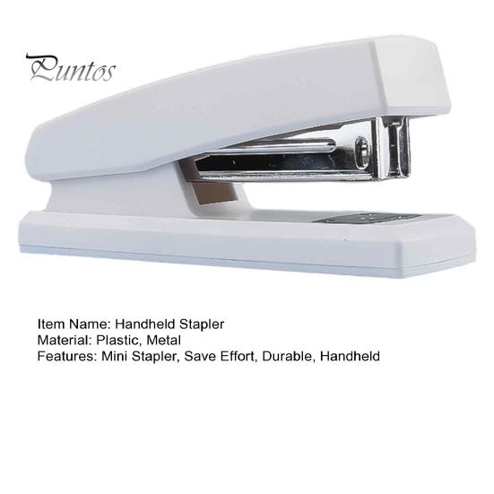 Easy Press Stapler for Comfortable Use Mini Stapler, with Ergonomic Curved Design, Handheld Morandi Color Minimalist Office School Home And