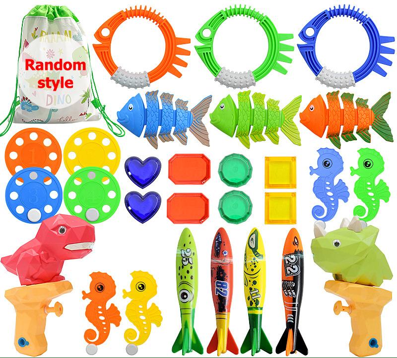 Summer Children Swimming Octopus Pool Diving Toys Water Sports Water Play Toys Diving Stick Gem Set Underwater Grabbing Toys DDJ