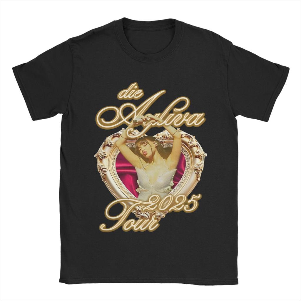 Streetwear Vintage Die Ayliva Tour 2025 T-Shirt Men's 100%Cotton Short Sleeve  Round Neck Summer Tops