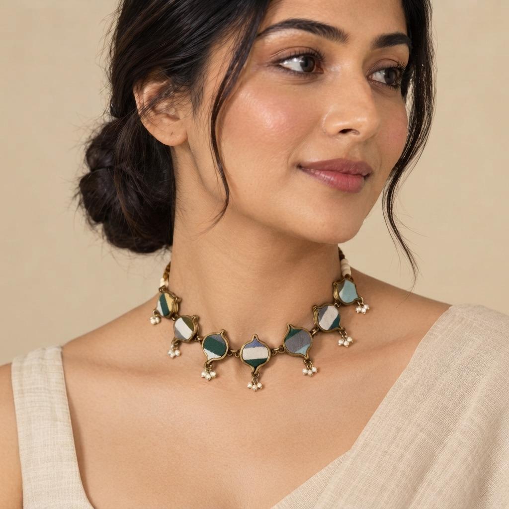 Wood Choker Necklace Box Chain Casual Fashion Jewelry