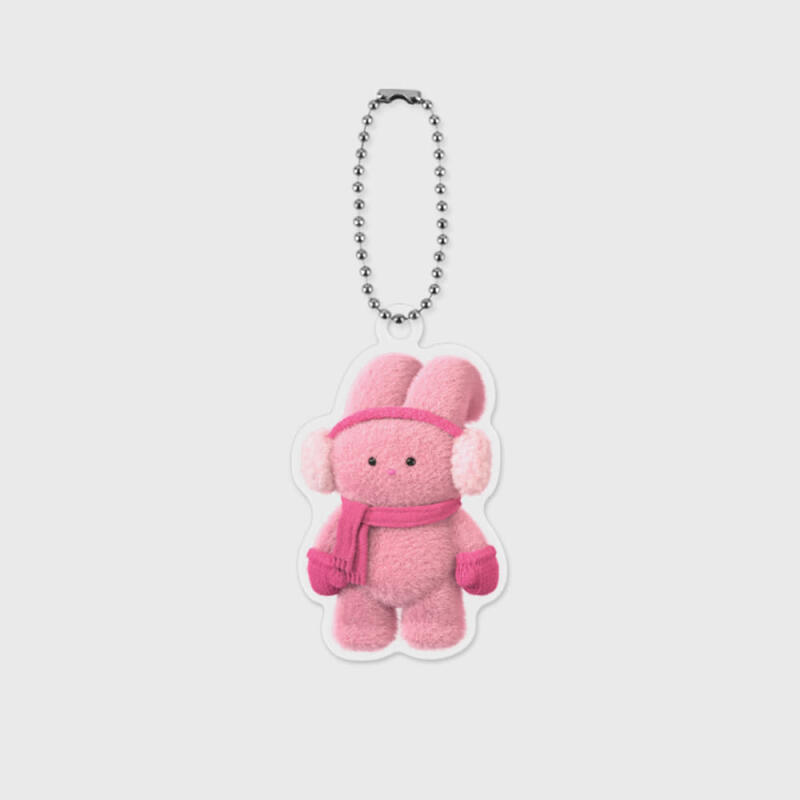pink mittens windy acrylic keyring Single product