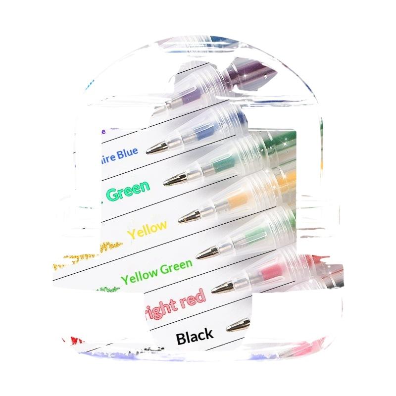 New 8/12/18 Colors Glitter Gel Pen 1.2mm Metal Glitter Color Ballpoint Pen Paper Cardstock Diary Cute Drawing DIY Art