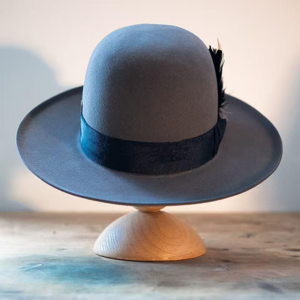 Dome Wool Felt Hat Retro Pure Wool Top Hat
