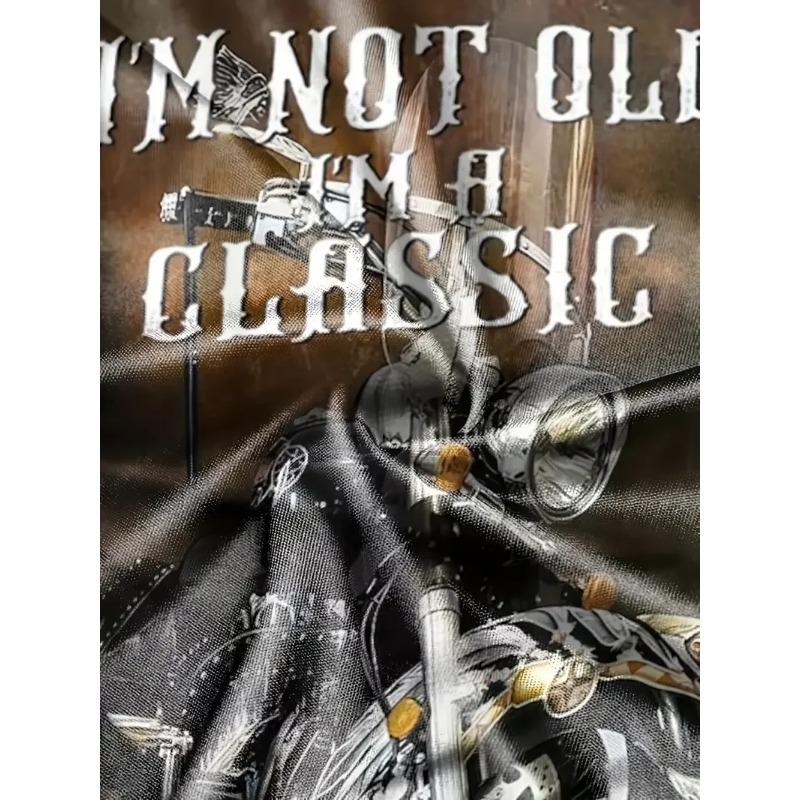 Motorcycle T-shirt Men 3D Print Short Sleeve Vintage Classics TShirt For Mens Street Ride Biker Shirts Tops Oversized Tee Shirt
