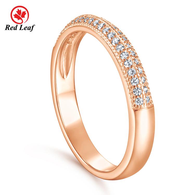 Redleaf Fashion Jewelry 18K 24K Gold Men Women Minimalist 925 Sterling Silver Ring Gold Plated Ring