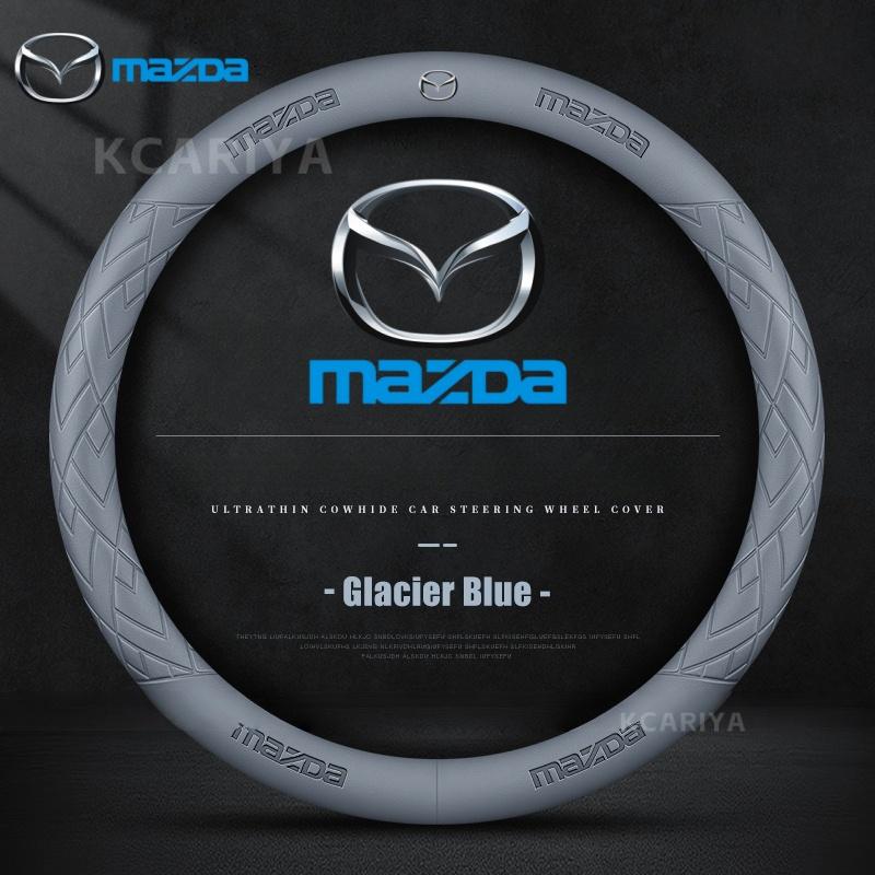 Coprivolante in Fibra di Carbonio e Pelle da 38CM per Mazda 2 3 CX5 CX30 CX8 CX3 Mazda2 6 5 CX9 BT50 Accessori Auto