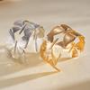 Vintage Ginkgo Leaf Butterfly Open Cuff Bangle Gold Silver Wide Statement Bracelet For Women Boho Party Jewelry