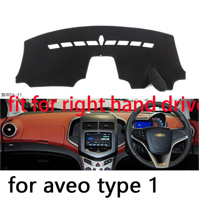 For Chevrolet Aveo Sonic 2012-2016 Right and Left Hand Drive Car Dashboard Covers Mat Shade Cushion Pad Carpets Accessories Red Edge