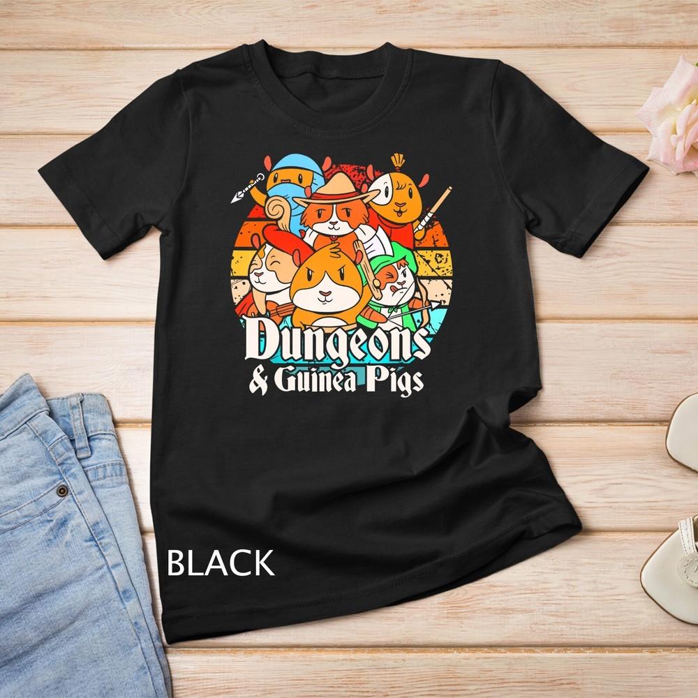 

Dungeons And Guinea pigs Retro vintage Tabletop Gaming RPG Unisex T-shirt 3XL