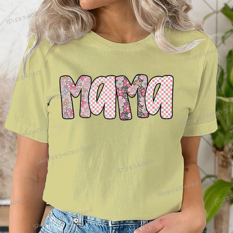 Uroczy Koszulka z Kwiatowym Wzorem dla Mamy Prezent na Dzień Matki Modne Koszulki Prezent dla Nowej Mamy Graficzna Koszulka na Dzień Matki Kwiatowa Mama Koszulki Retro