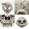 Skull Half Face Mask Halloween Mask, Horror with Adjustable Strap, Masquerade Durable for Men Adults, Cosplay Costume Party Props Hollowed Eye