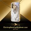 Snowy Land Golden Tiger For Samsung S25 Ultra S21 S22 FE S23 Plus S24 S20 S26 Note 10 20 Golden Glass Electroplated Phone Case