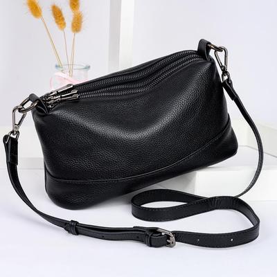 2025 Women's Genuine Leather Crossbody Bag, Multi-Layer Zipper, Large Capacity Cowhide Shoulder Bag for Moms