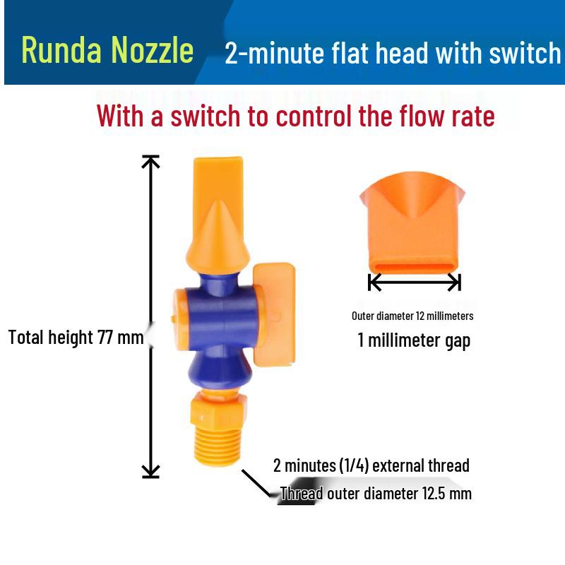 Low Pressure Fan-Shaped Air Knife Nozzle - Flat Jet Liquid Spray Head