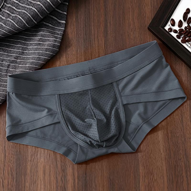 Men'S Briefs Mesh Breathable Underwear Youth U Convex Pouch Lingerie Underpants High Elastic Bikini Slip Homme String