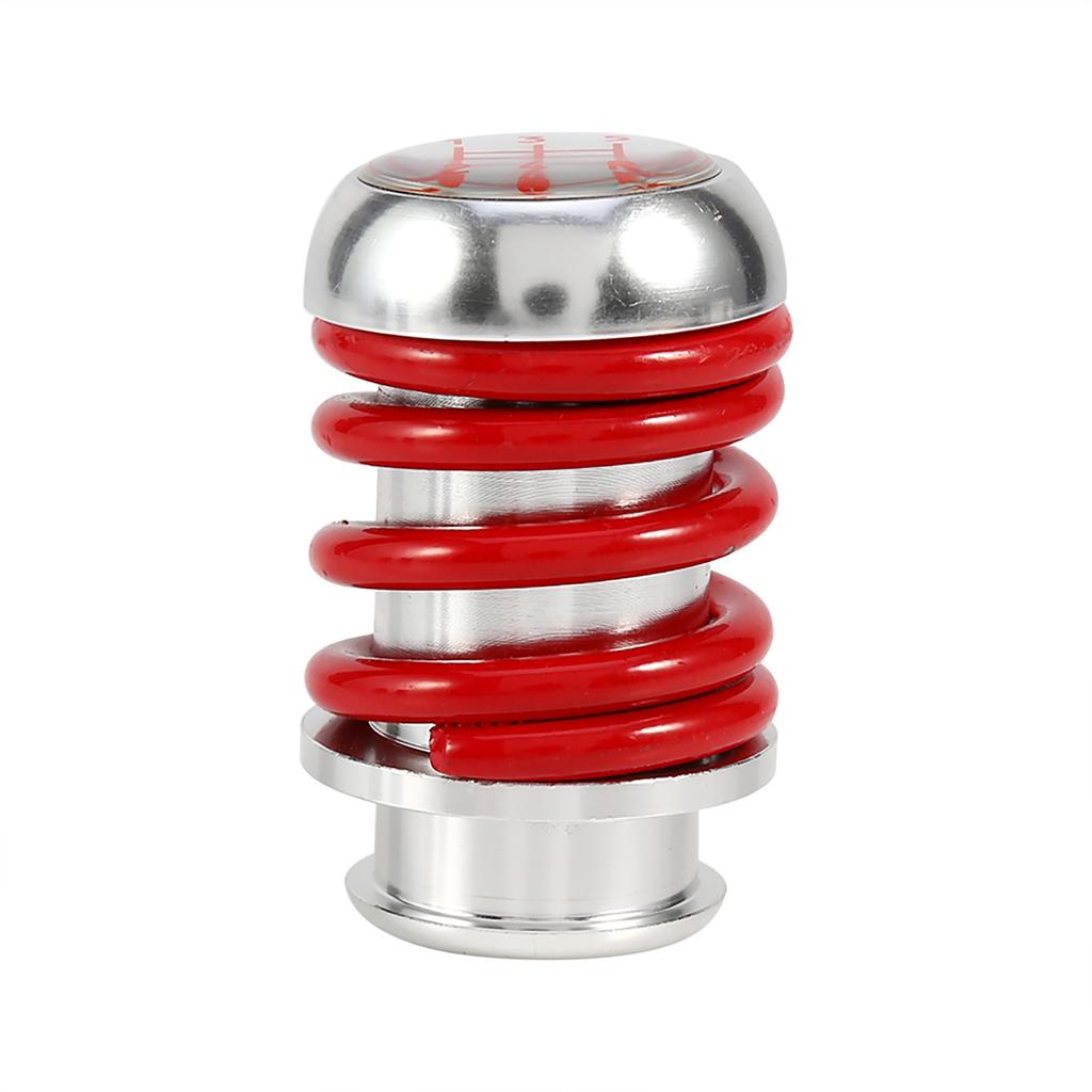 Universal Aluminum Red Spring 5 Speed Manual Car Gear Shifter Stick Shift Knob Lever