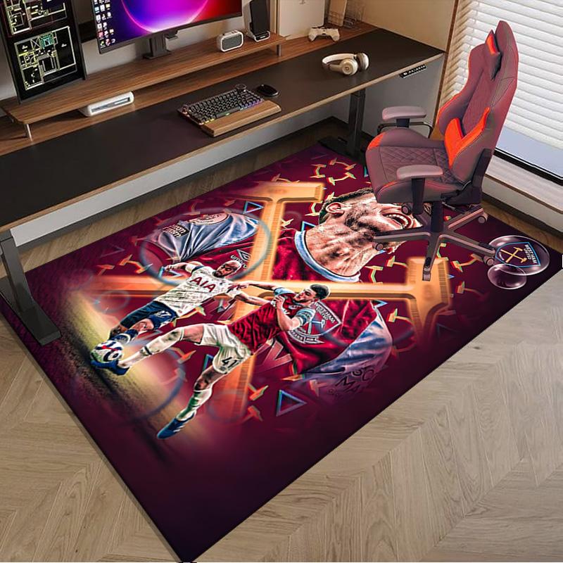 Hammer Football Printed Area Rug for Office, Chair Rug, Decorative Carpet Floor Mat, Large Size Fan Gifts Christmas Gifts