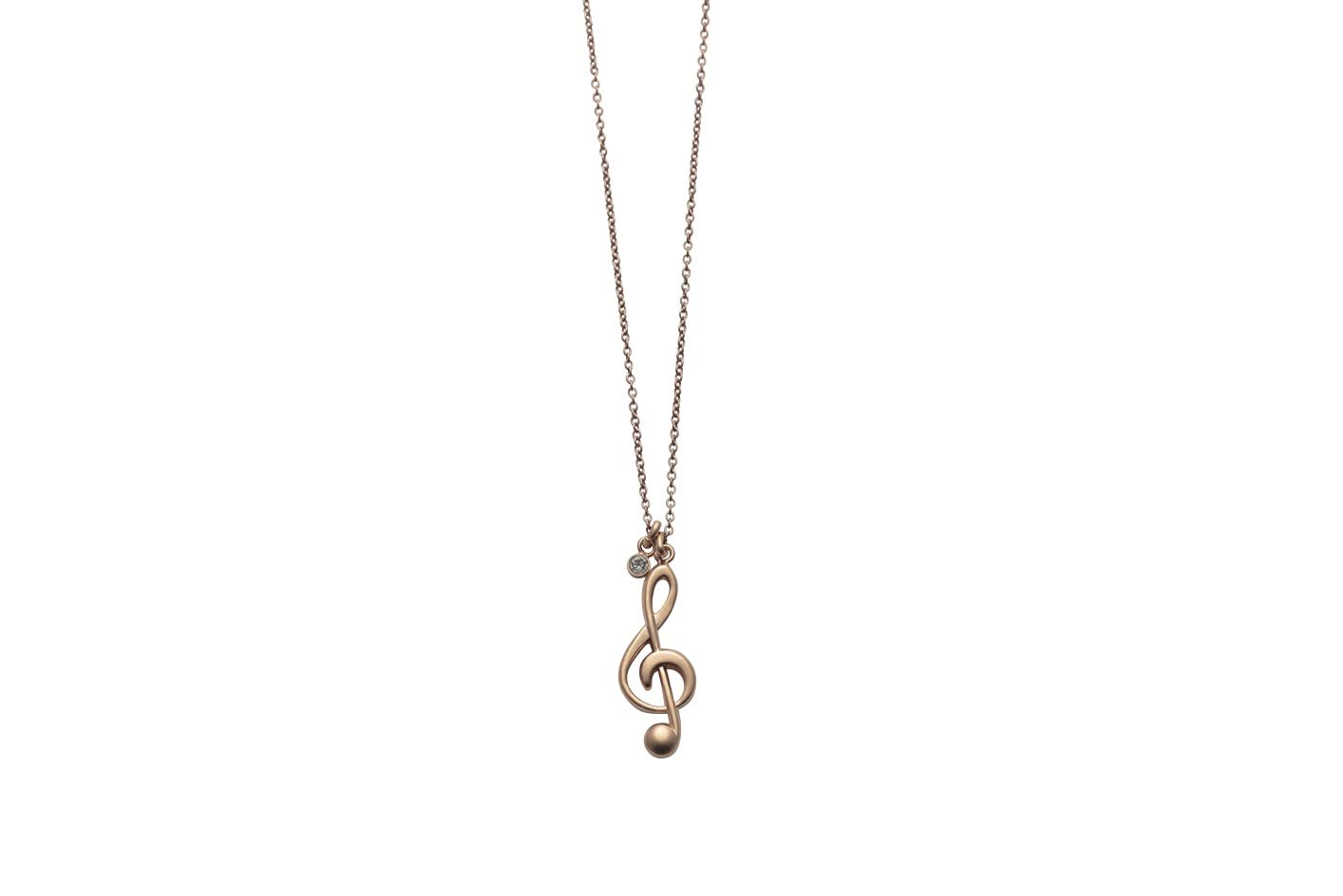 

Nakano Fine Necklace Treble Clef Pink Gold Matte JE30NGCPG