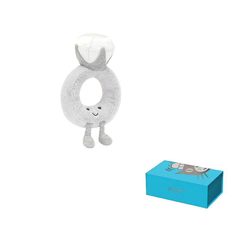 JELLYCAT Fun Items Series Playable Diamond Ring Doll Plush Doll 20cm Tall