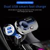 12V 24V Car Bluetooth-compatible Mp3 Hands-Free Player Qc3.0 Fast Charger Fm Transmitter Ambient Light Navigation Voice Prompts