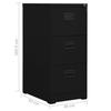 VidaXL Classeur Noir 46x62x102,5 cm Acier
