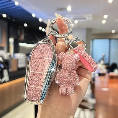 Crystal Pink For Byd Atto 3 Han Ev Dolphin Song Pro Max Tang Dm Yuan Dolphin E2 Qin Plus Car Key Case Cover Keychain Accessories