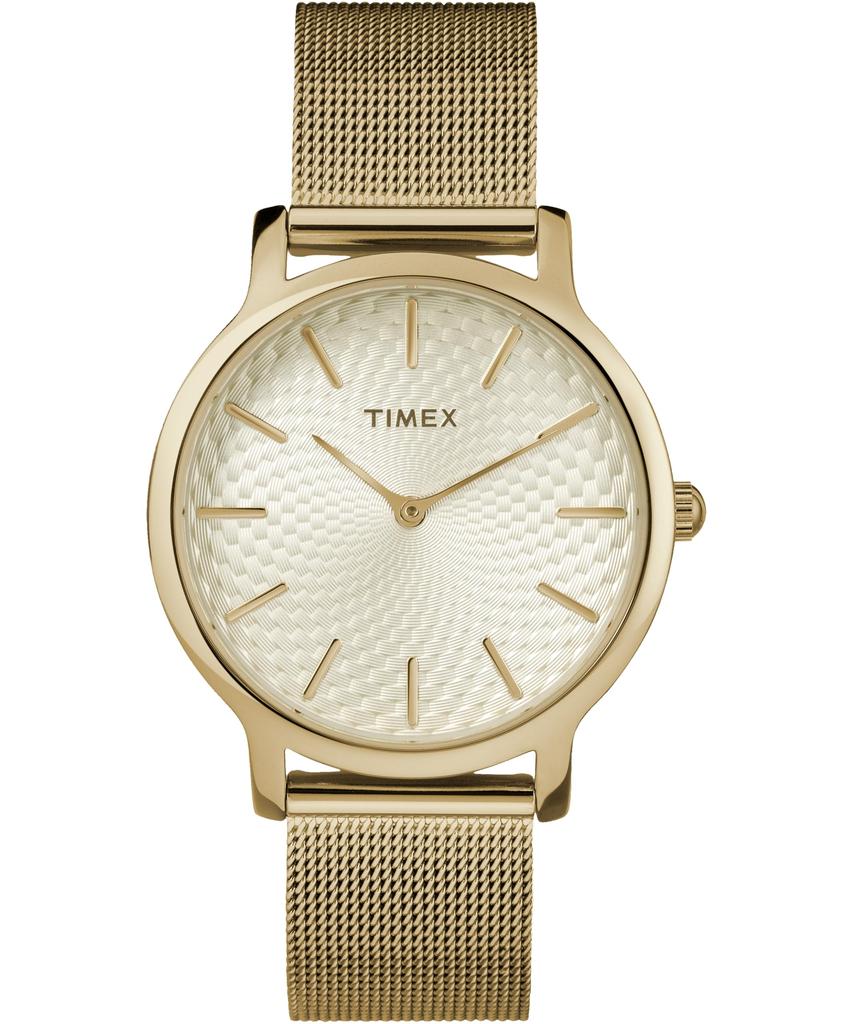 TIMEX Trend TW2R36100 Unisex Quartz 3ATM Water Resistant Mineral Glass Gold Dial