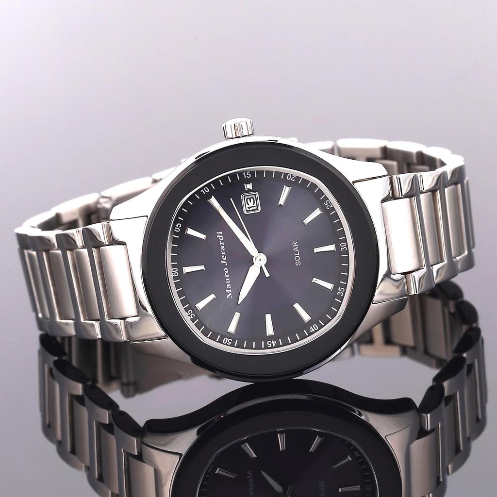 Mauro Geraldi Solar All Stainless 3 ATM Water Men's Watch, Steel, Resistant, MJ053-1