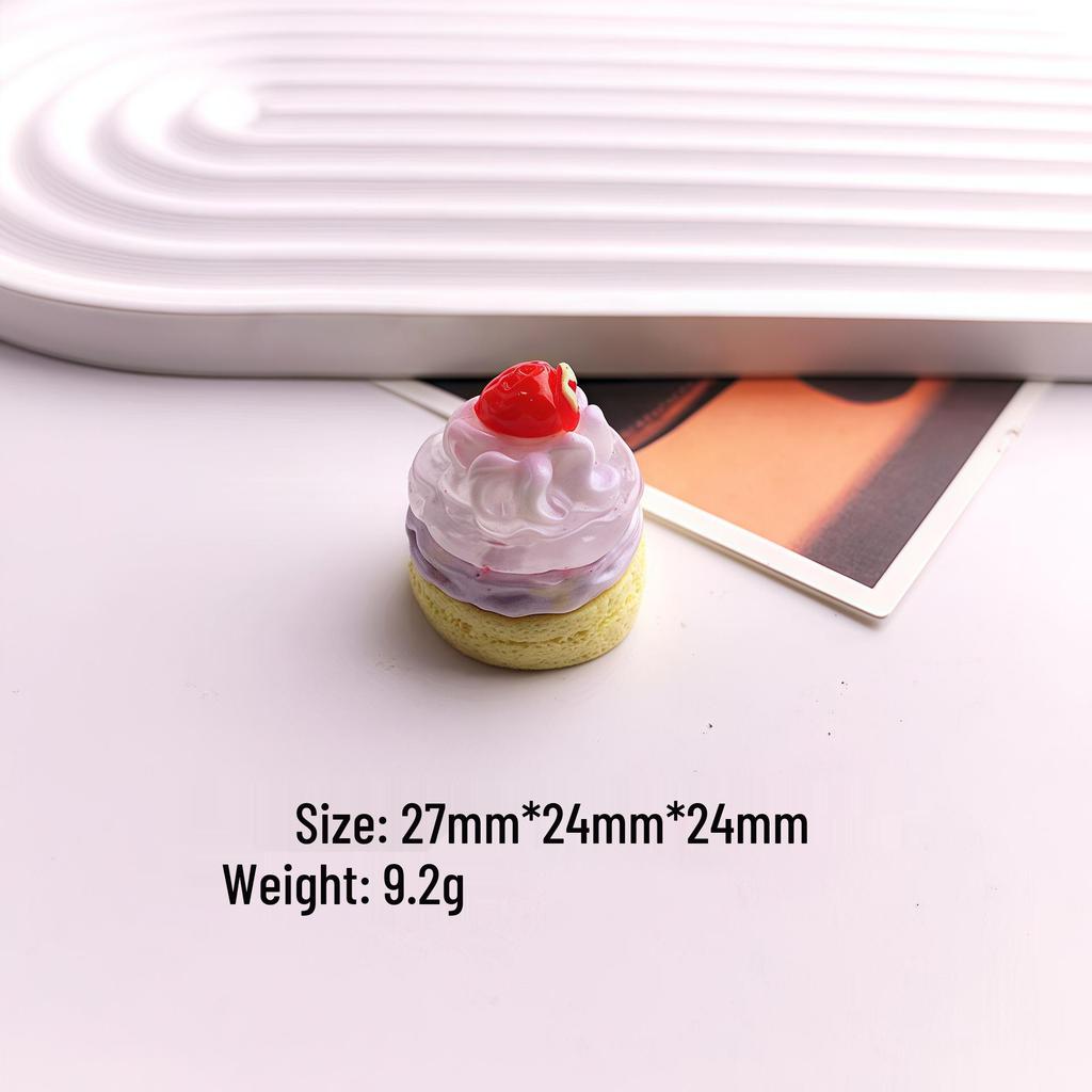 3D Miniature Resin Fruit Cake Ornaments - DIY Jewelry & Shop Toy