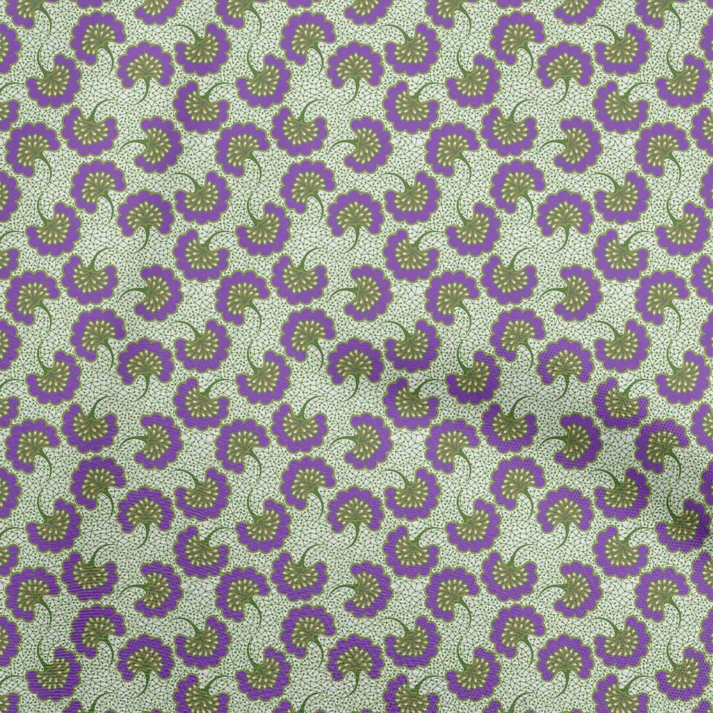 oneOone Cotton Flex Indigo Blue Fabric Asian Japanese Floral DIY Clothing Quilting Fabric Print Fabric by Yard 40 Inch