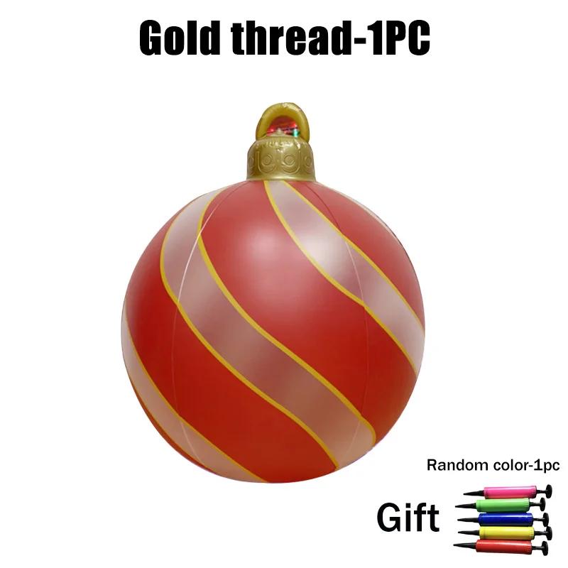 super 60cm Blow Up Christmas Ball PVC Inflatable Ornament for Outdoor Yard Porch Garden Holiday Party Decor